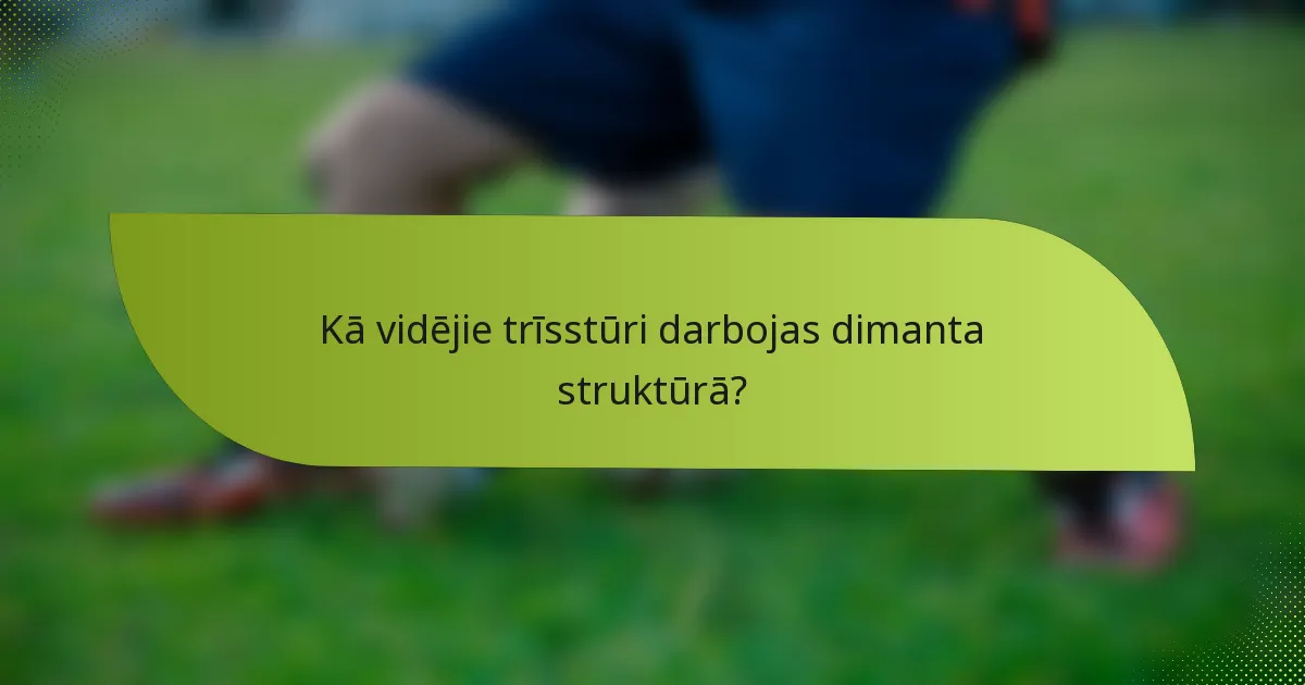 Kā vidējie trīsstūri darbojas dimanta struktūrā?