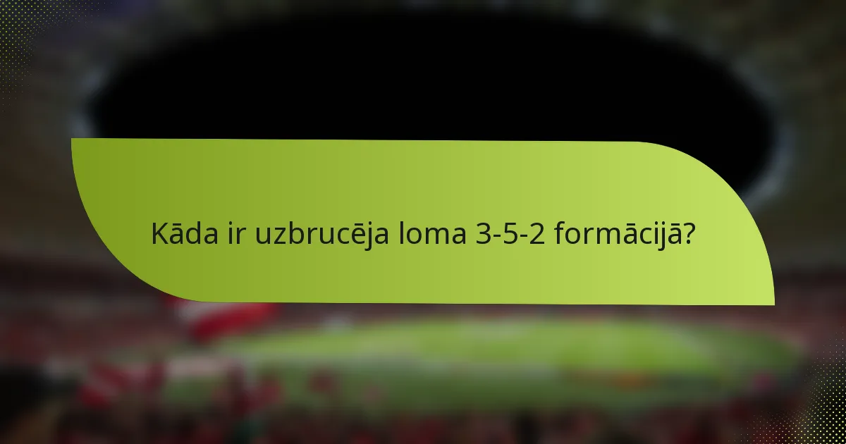 Kāda ir uzbrucēja loma 3-5-2 formācijā?
